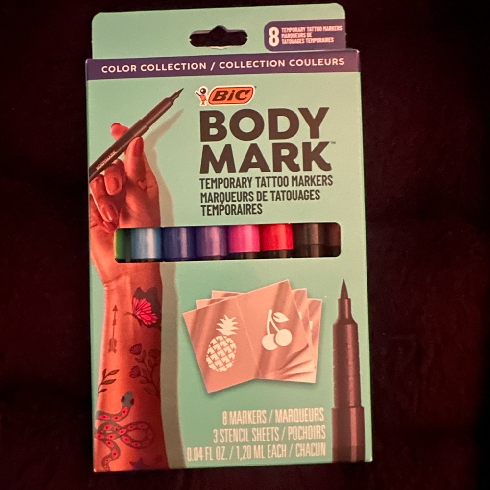BIC 8PK BodyMark Temporary Tattoo Markers - Multicolor